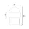 Stainless steel floor mounted door stop dome shaped for doors and furniture