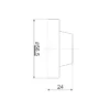 Solid stainless steel wall mounted door stop with SS screw