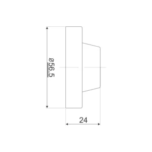 Solid stainless steel wall mounted door stop with SS screw