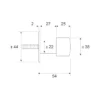 Solid stainless steel wall mounted heavy duty door stopper