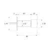 Solid stainless steel wall mounted heavy duty door stopper
