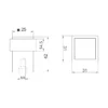 Stainless steel floor mounted square door stop with rubber