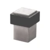 Stainless steel floor mounted door stop with rubber