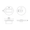 Stainless steel round thumbturn with indicator for doors and furniture