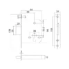 Stainless steel DIN flat deadlock for doors