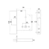 Stainless steel WC deadbolt lock for bathroom doors