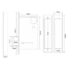 Flush pull set with turn and emergency release lock for bathroom doors