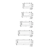 Stainless steel rectangular flush pull handle Satin Brass