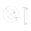 Stainless steel circular flush pull handle
