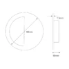 Stainless steel circular flush pull handle