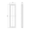 Stainless steel square design flush pull handle