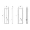 Stainless steel flush pull with integrated bathroom thumb turn