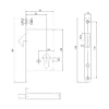 Stainless steel sliding door hook lock 50mm for pocket and sliding doors