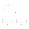 Stainless steel magnetic door holder on square rose