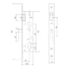 Stainless steel narrow stile roller bolt lock with 30mm backset