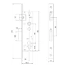 Stainless steel narrow stile roller bolt lock with 30mm backset
