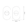Stainless steel narrow stile thumbturn with indicator for doors and furniture