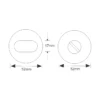 Stainless steel thumbturn without indicator for doors and furniture