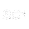 Stainless steel disabled thumbturn with indicator for doors and furniture