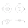 Stainless steel round thumbturn without indicator