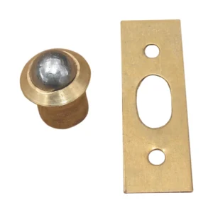 EuroArt polished brass single ball catch 53mm compact size for smaller cabinet and drawer doors