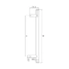 EuroArt brass hexara door pull handle 25mm diameter for main door and glass door