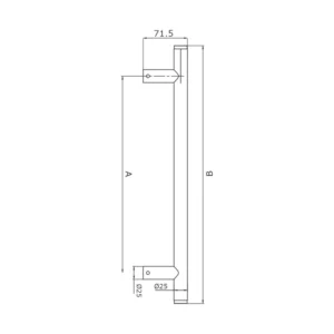 EuroArt brass hexara door pull handle 25mm diameter for main door and glass door