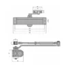 EuroArt overhead door closer for smooth and controlled closing of wooden and metal doors