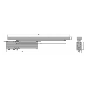 concealed door closer for smooth controlled door closing in residential and commercial doors