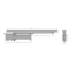 EuroArt concealed cam action door closer for wooden and metal doors