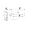 Stainless steel door chain with leather sleeve shown engaged protecting the door surface during partial opening