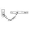 EuroArt satin stainless steel door chain safety catch restrictor mounted on a white door for residential security