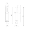 Satin stainless steel foot-operated door holder mechanism for accessible hands-free door operation