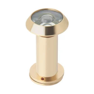 EuroArt polished brass door viewer with 200-degree ultra-wide viewing angle for maximum security