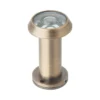 EuroArt matt antique brass door viewer with 180-degree wide viewing angle for residential entry security