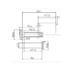 Brass door viewer lens showing 180-degree wide viewing angle optics for enhanced door monitoring