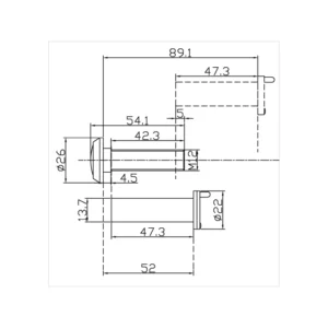 Brass door viewer lens showing 180-degree wide viewing angle optics for enhanced door monitoring