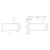 stainless steel square hat and coat hook for wall mounted use
