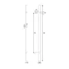 stainless steel door handle pull handle oval t handle modern door hardware